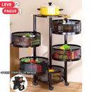 [COMPRE 1 LEVE 2] Fruteira Articulada Multiuso 5 em 1 + BRINDE: Porta Tempero Giratório